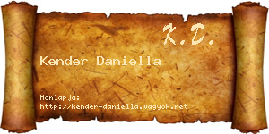 Kender Daniella névjegykártya